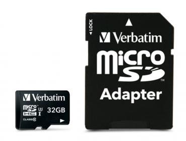 Verbatim Micro SDHC Karte 32GB Speicherkarte Pro UHS-I U3 4K Class 10