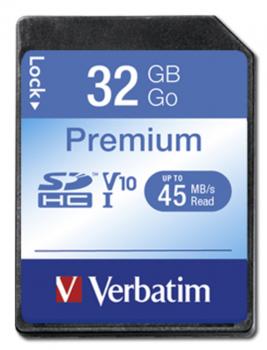 Verbatim SDHC Karte 32GB Speicherkarte Premium UHS-I Class 10