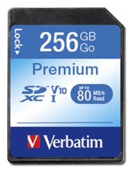 Verbatim SDXC Karte 256GB Speicherkarte Premium UHS-I Class 10