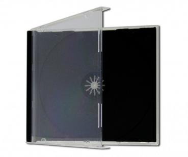 100 Professional CD Hüllen 1er Jewelcase 10,4 mm für je 1 BD / CD / DVD schwarz