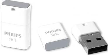 Philips USB Stick 32GB Speicherstick Pico Mini weiß