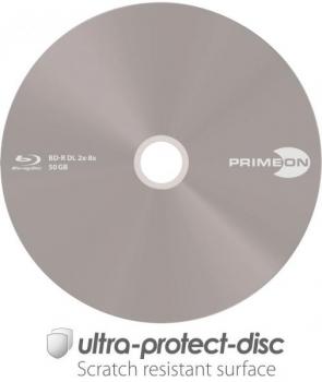 50 Primeon Rohlinge Blu-ray BD-R Dual Layer ultra protect disc 50GB 8x Spindel