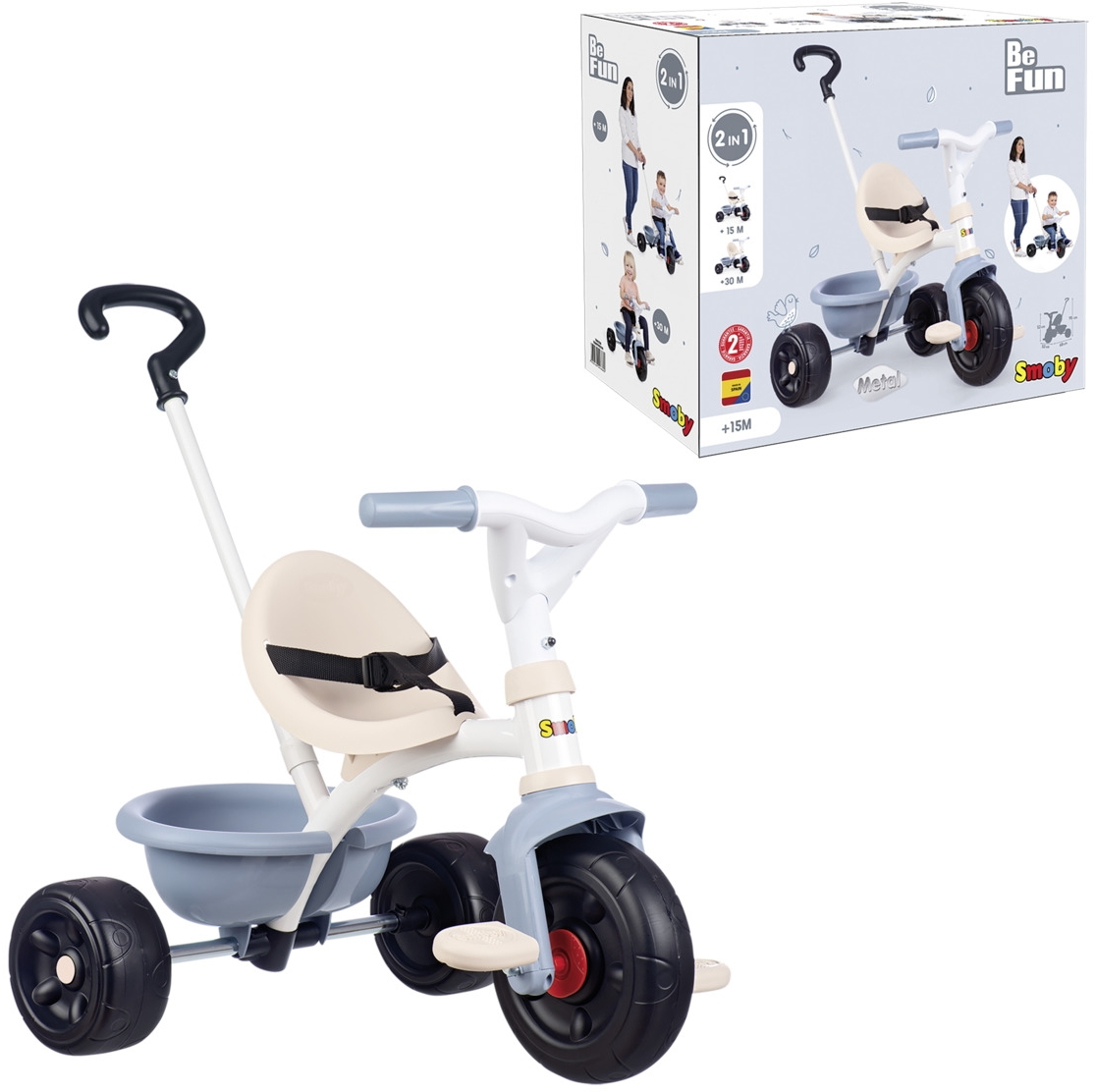 Spielwaren Express - Spielzeug Be Dreirad blau Fahrzeug Smoby Outdoor Fun 7600740336