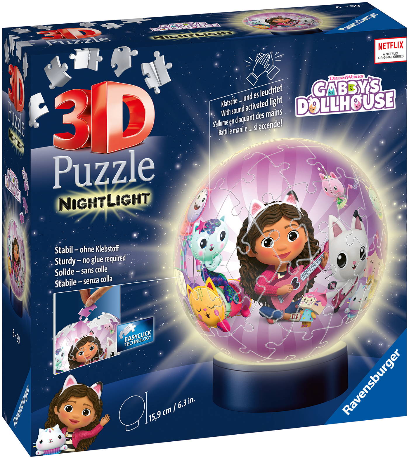 RAVENSBURGER 3D Puzzle-Ball Mickey Mouse 72 Teile bunt - LIBRO
