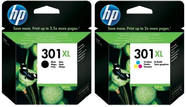 2 tri-color HP 301 Druckerpatronen Nr. Multipack BK Spielwaren / Express - Tinte XL