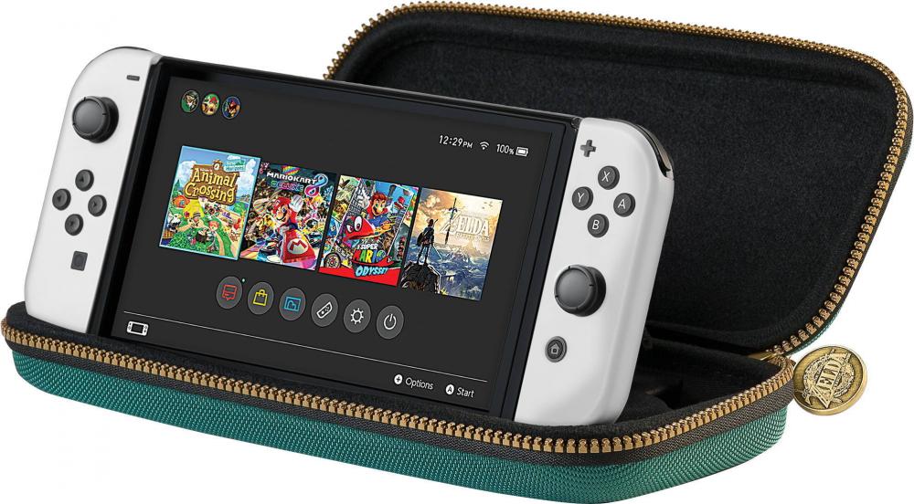 Bigben Nintendo Switch / Lite / OLED Tasche NNS40G Travel Case Zelda grün AL112784