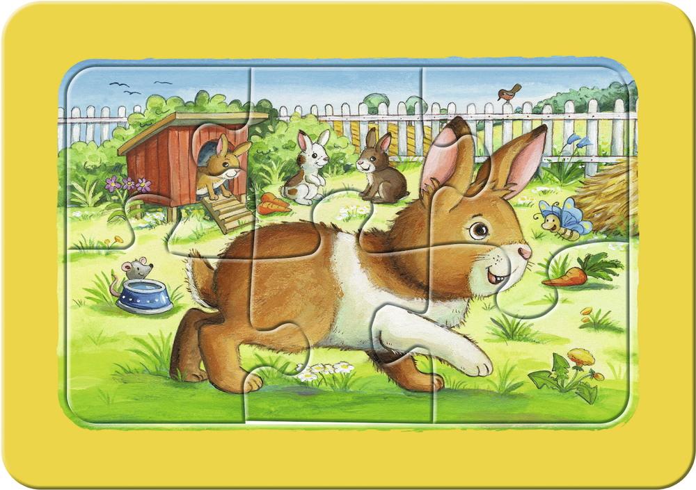 3 x 6 Teile Ravensburger Kinder Rahmen my first puzzles Meine Tierfreunde 07062