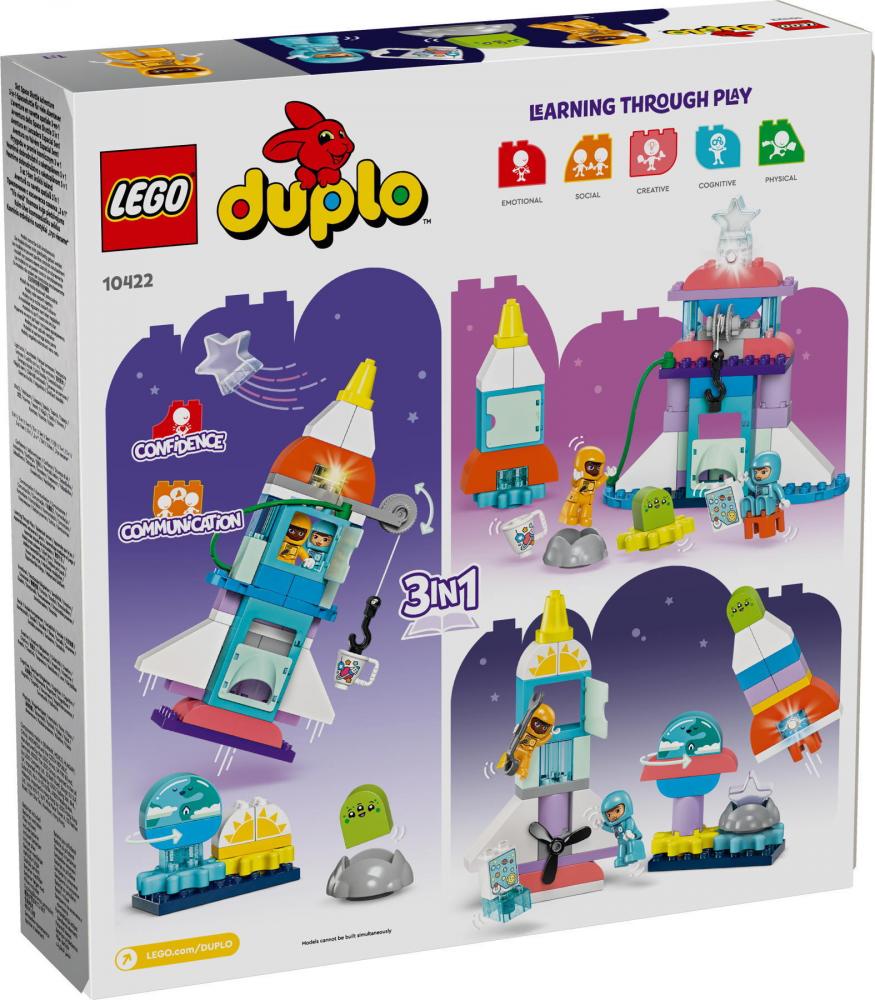 LEGO® DUPLO® Town 3-in-1-Spaceshuttle für viele Abenteuer 58 Teile 10422