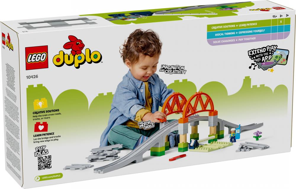 LEGO® DUPLO® Eisenbahnbrücke und Schienen - Erweiterungsset 42 Teile 10426