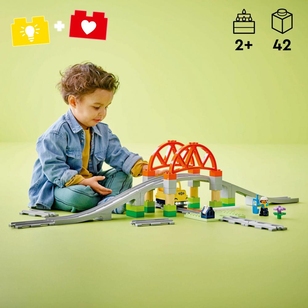 LEGO® DUPLO® Eisenbahnbrücke und Schienen - Erweiterungsset 42 Teile 10426