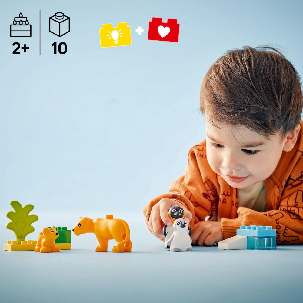 LEGO® DUPLO® Wildtier-Familien: Pinguine und Löwen 10 Teile 10442