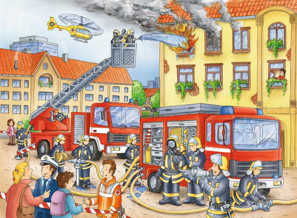 100 Teile Ravensburger Kinder Puzzle XXL Unsere Feuerwehr 10822