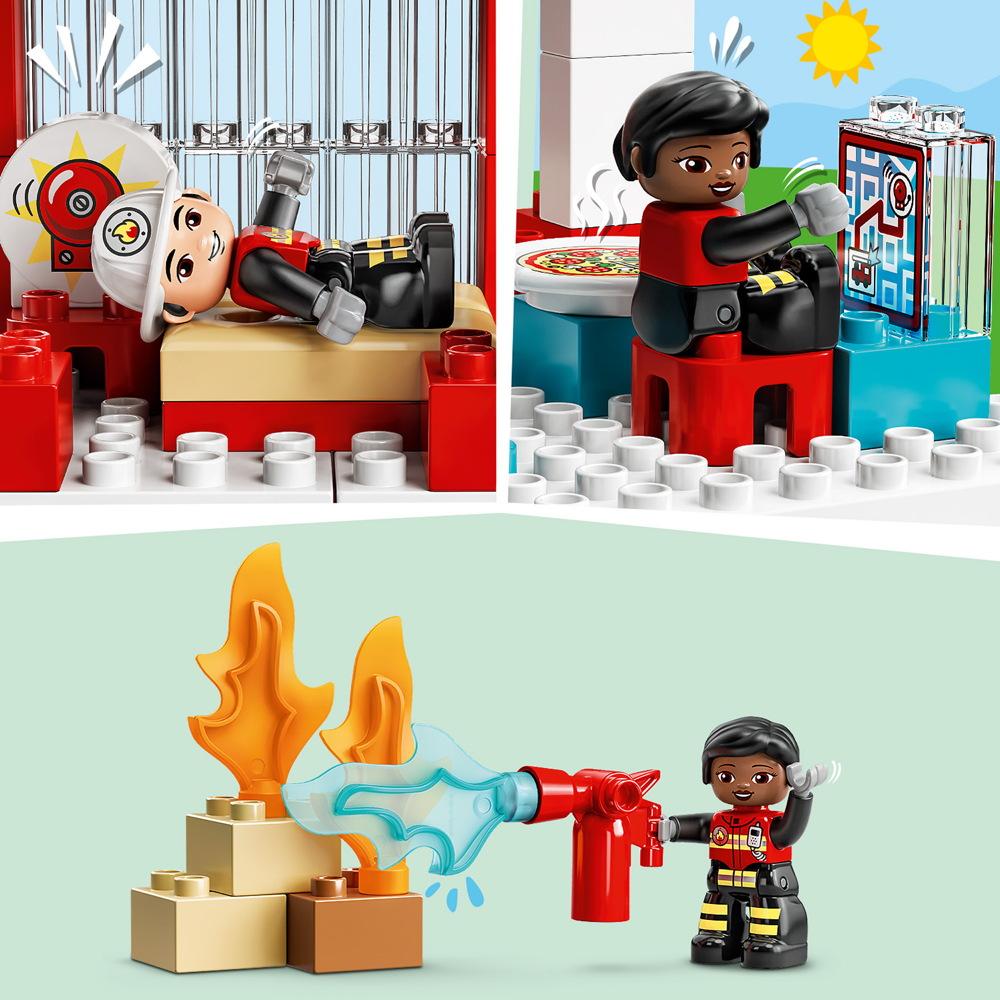 LEGO® DUPLO® Town Feuerwehrwache mit Hubschrauber 117 Teile 10970