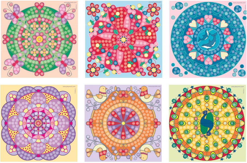 PlayMais Bastel Kreativität TRENDY Mosaic Mandala ab 6 Jahren 160358