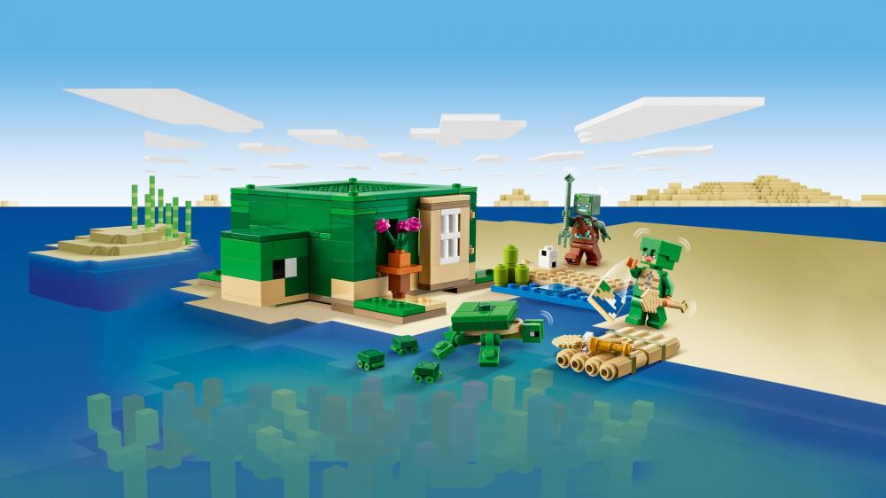 LEGO® Minecraft™ Das Schildkrötenstrandhaus 234 Teile 21254