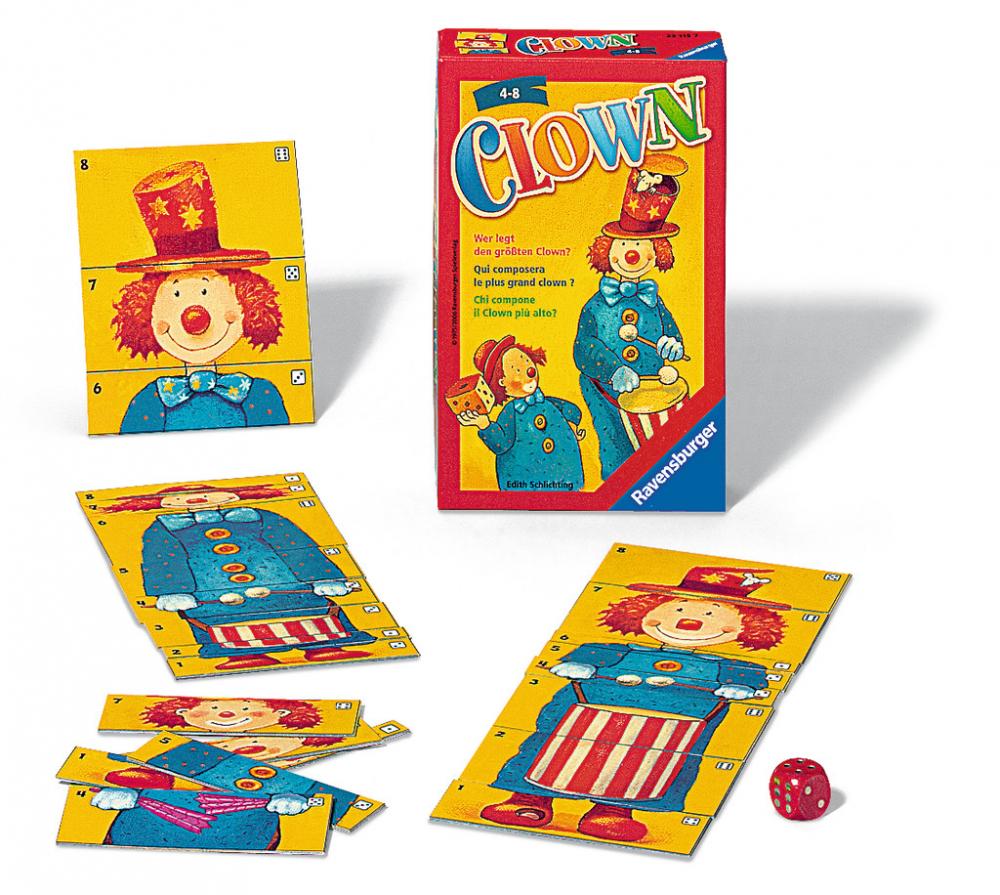 Ravensburger Mitbringspiel Würfel- und Legespiel Clown 23115