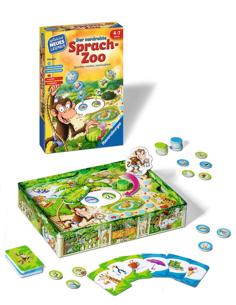 Ravensburger Spielend Neues Lernen Sprach-Lernspiel Der verdrehte Sprach-Zoo 24945