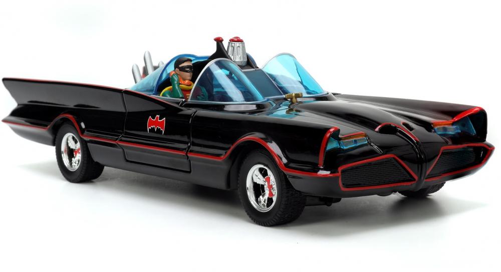 Jada Modellauto Hollywood Rides Batman 1966 Class. Batmobile Deluxe mit 3 Figuren 1:24 253215011