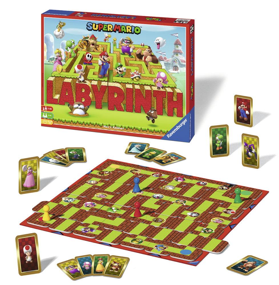 Ravensburger Familienspiel Legekartenspiel Super Mario Labyrinth 26063