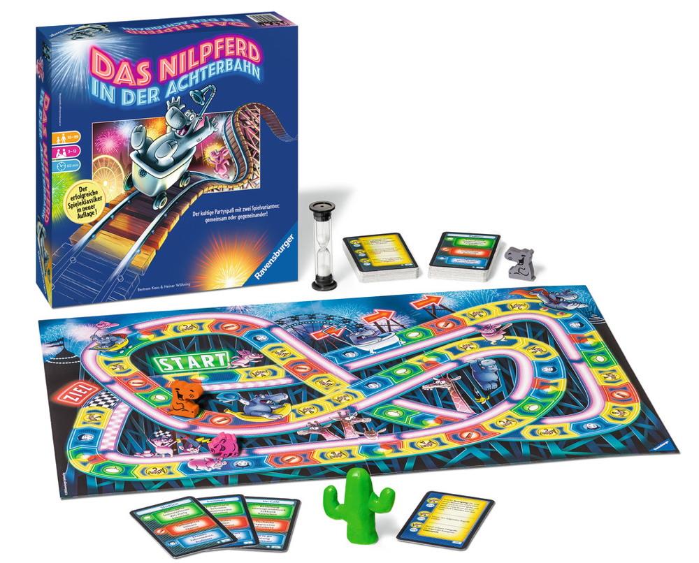 Ravensburger Familienspiel Partyspiel Das Nilpferd in der Achterbahn 26772