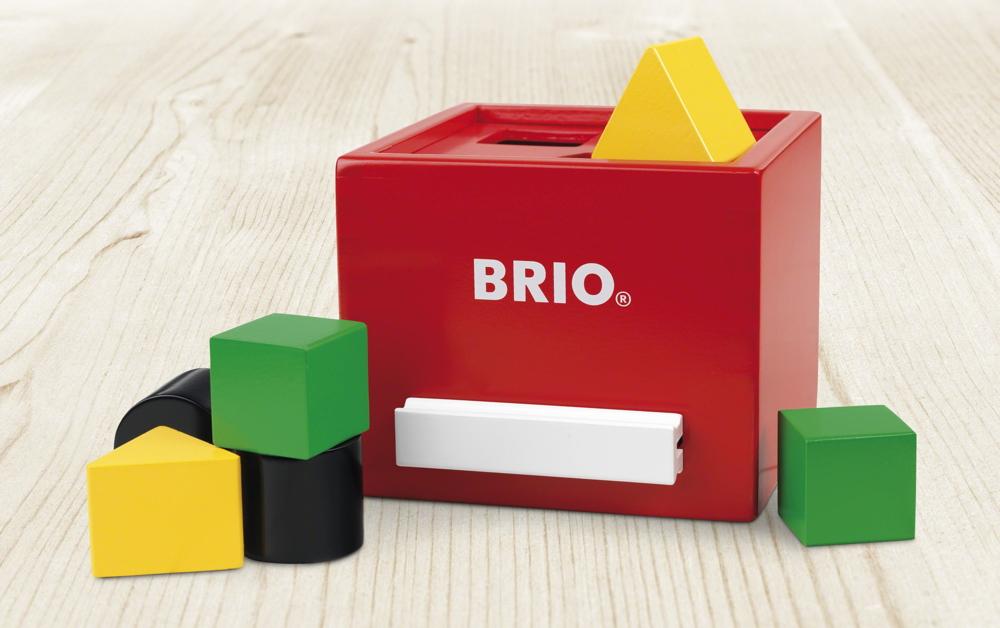 Brio Kleinkindwelt Holz Sortierbox Rote Sortierbox 7 Teile 30148