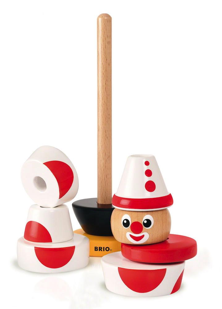 Brio Kleinkindwelt Holz Stapelspielzeug Clown 60. Geburtstag 9 Teile 30230