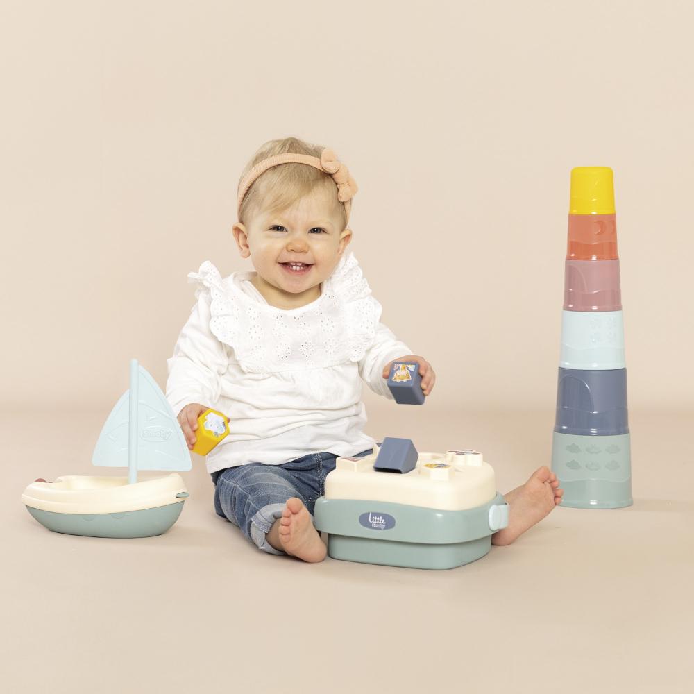 Smoby Spielzeug Little Smoby Set Segelboot, Magic Tower und Formensteckspiel 7600140104