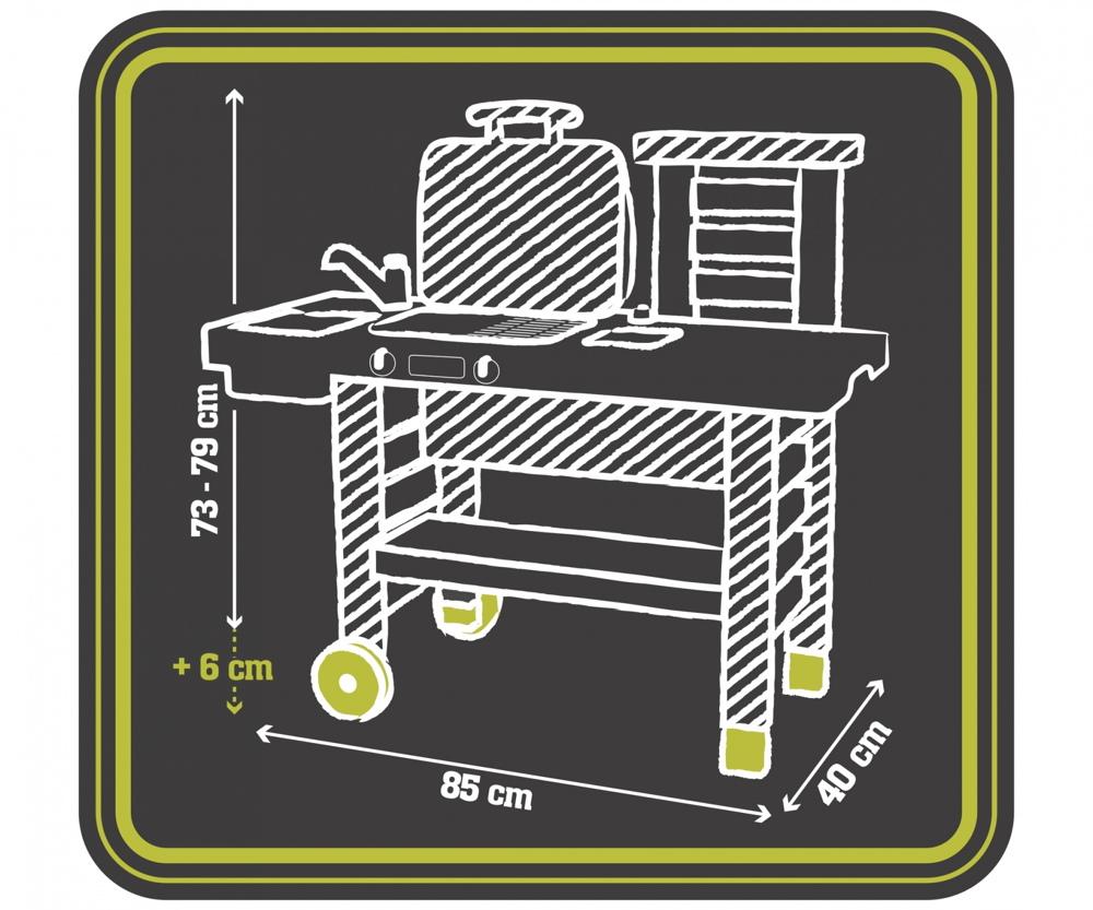 Smoby Outdoor Spielzeug Garten Küche Grill Kindergrill 7600312004