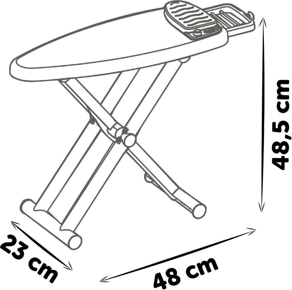Smoby Spielzeug Spielwelten Haushalt Tefal Bügelbrett mit Dampfstation 7600330125