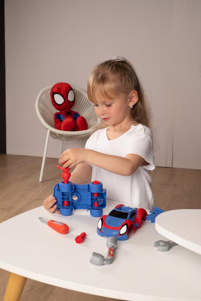 Smoby Spielwelt Werkstatt Spidey Werkzeugkoffer Auto Set 7600360905