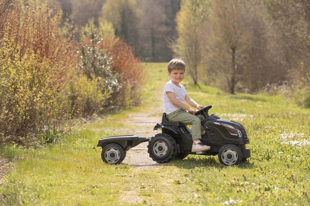 Smoby Outdoor Spielzeug Fahrzeug Traktor mit Anhänger Farmer XL schwarz 7600710131