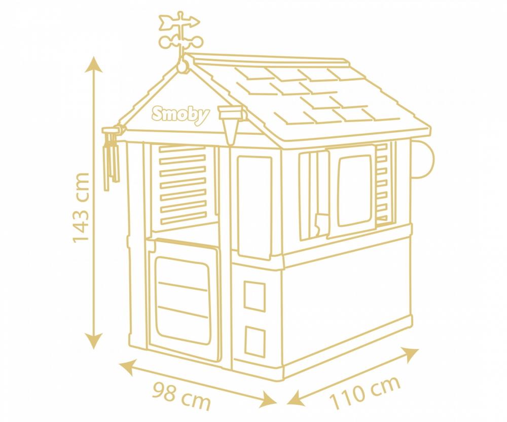 Smoby Outdoor Spielzeug Garten Spielhaus 4-Seasons 7600810731