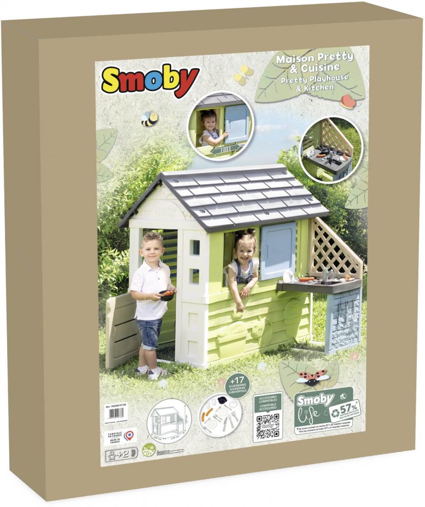 Smoby Outdoor Spielzeug Garten Smoby Life Spielhaus Pretty mit Küche 7600810738