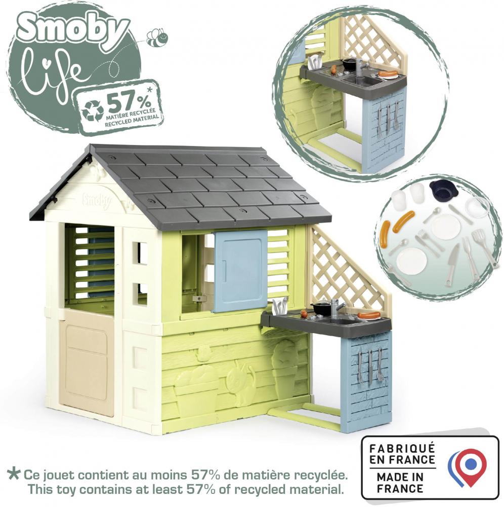 Smoby Outdoor Spielzeug Garten Smoby Life Spielhaus Pretty mit Küche 7600810738