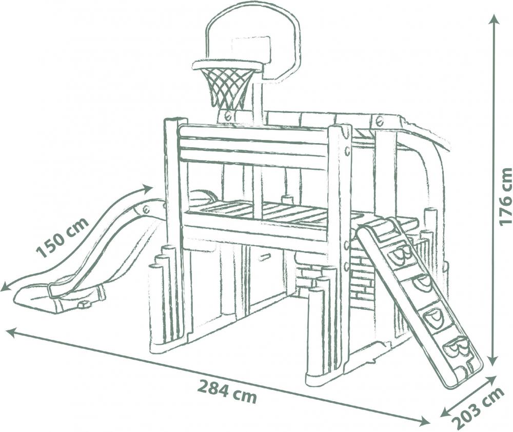 Smoby Outdoor Spielzeug Garten Klettergerüst Smoby Life Fun Center 7600840206