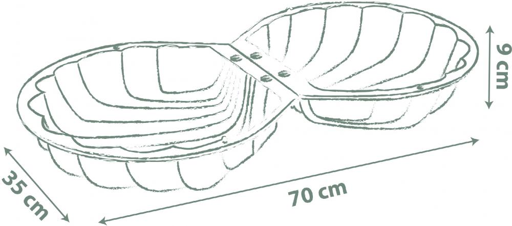 Smoby Outdoor Spielzeug Sand & Strand Life Doppel Sandmuschel + Sandspielzeug 7600868001