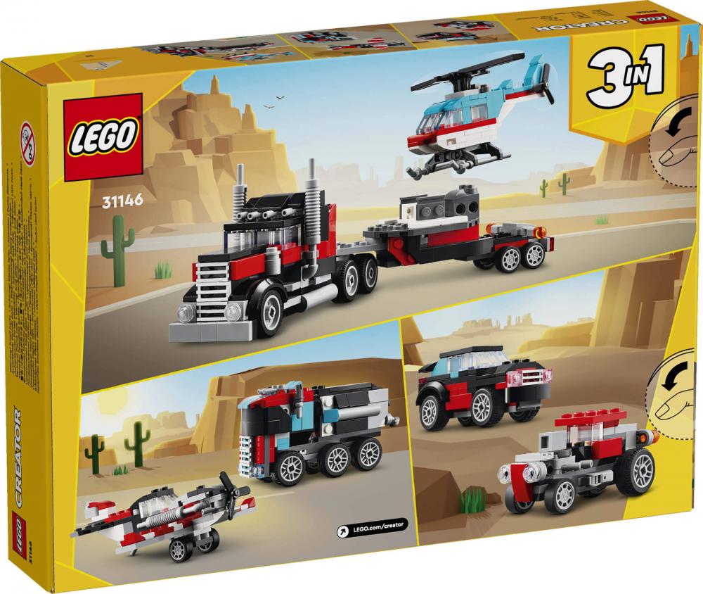 LEGO® Creator Tieflader mit Hubschrauber 270 Teile 31146