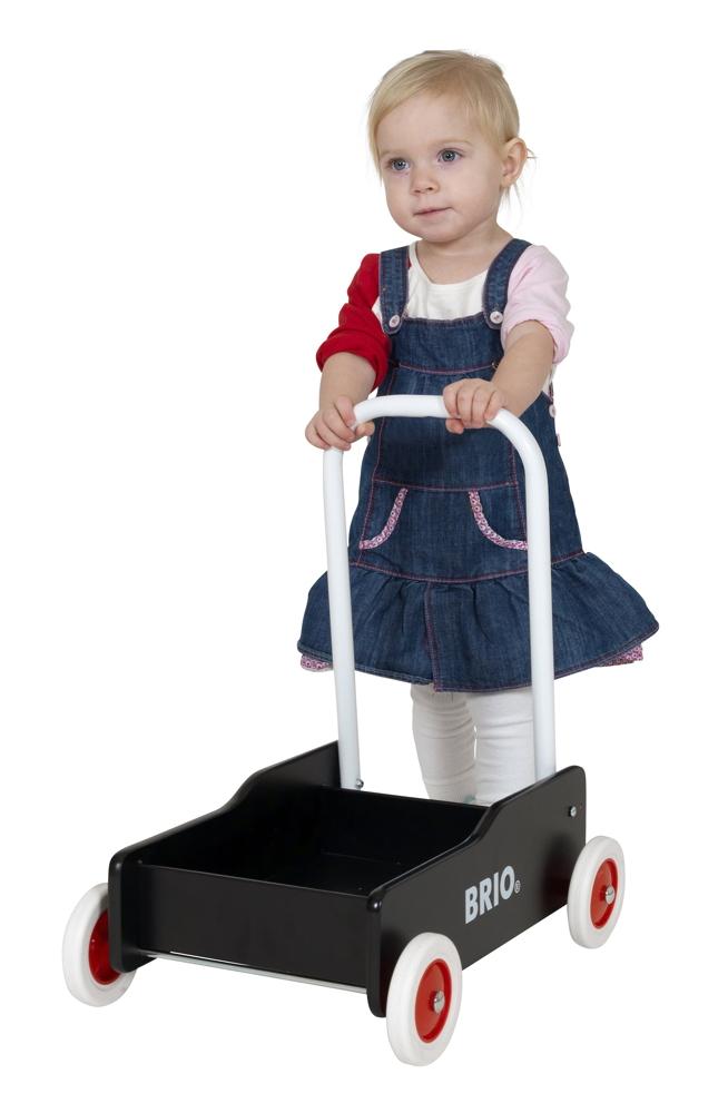 Brio Babywelt Holz Lauflernwagen schwarz 31351