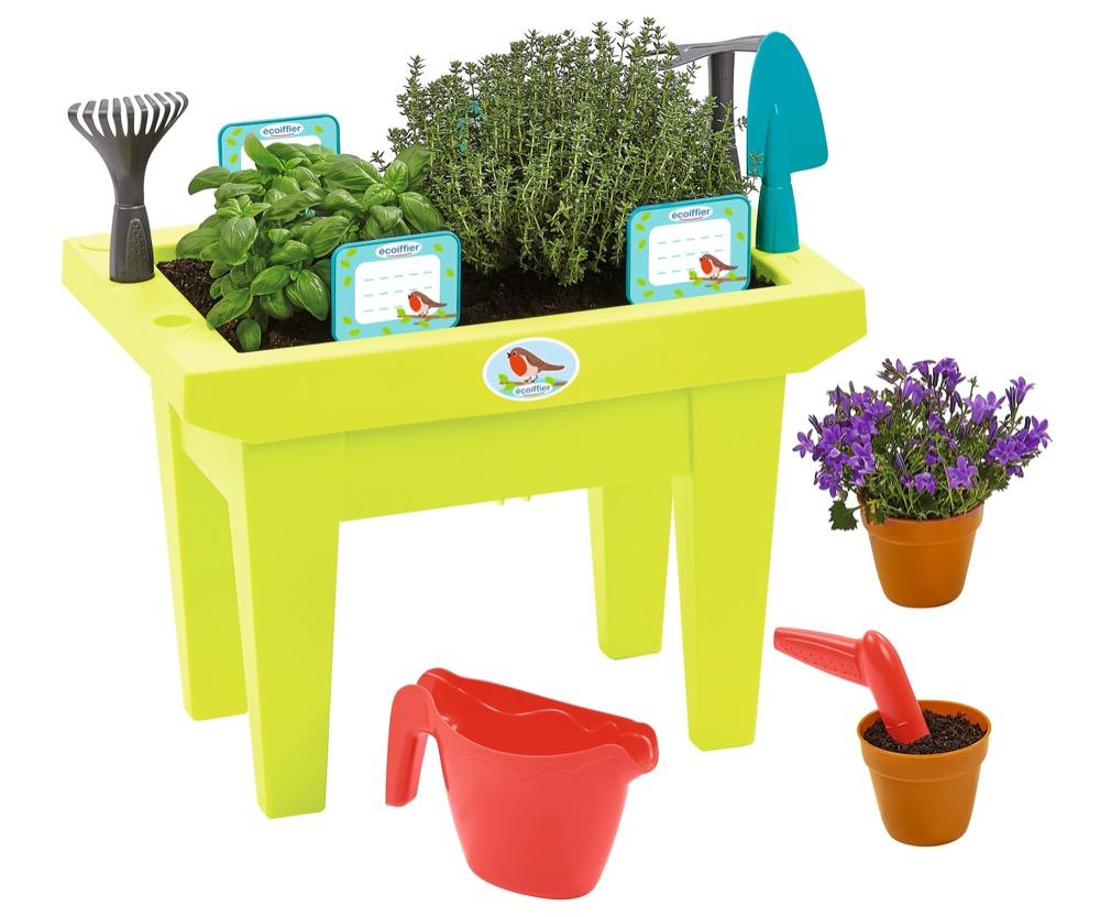 Ecoiffier Outdoor Spielzeug Garten Kinder Hochbeet Gärtnerset 7600004290