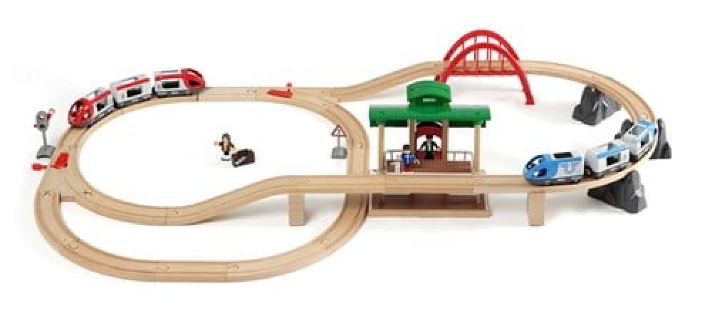 Brio World Eisenbahn Set Großes Bahn Reisezug Set 42 Teile 33512