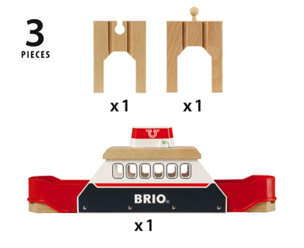 Brio World Eisenbahn Fähre Licht und Sound Fähre 3 Teile 33569