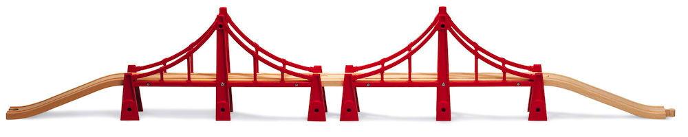 Brio World Eisenbahn Brücke Hängebrücke 5 Teile 33683