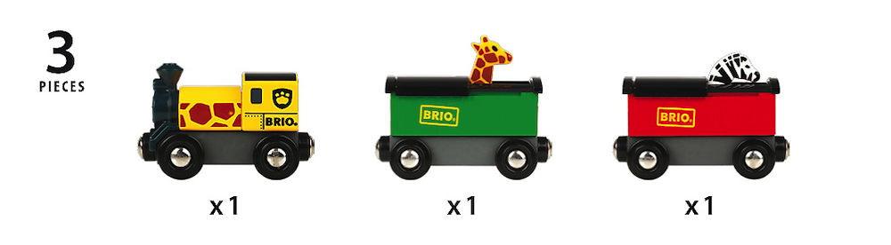 Brio World Eisenbahn Zug Safari-Zug 3 Teile 33722