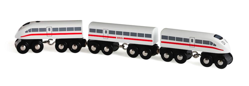 Brio World Eisenbahn Zug Schnellzug mit Sound 3 Teile 33748