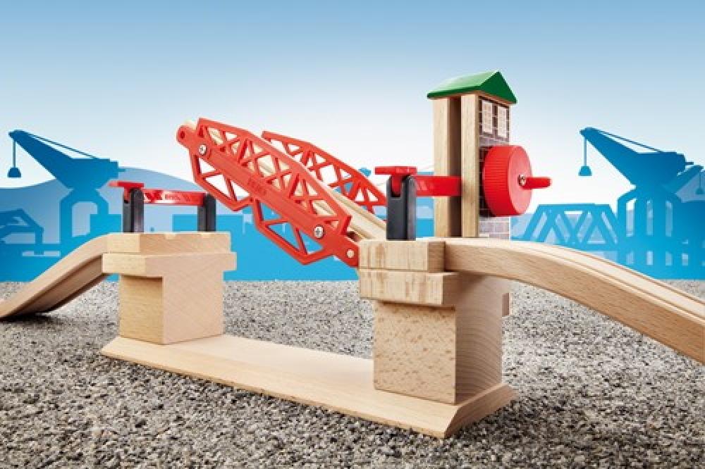 Brio World Eisenbahn Brücke Hebebrücke 3 Teile 33757