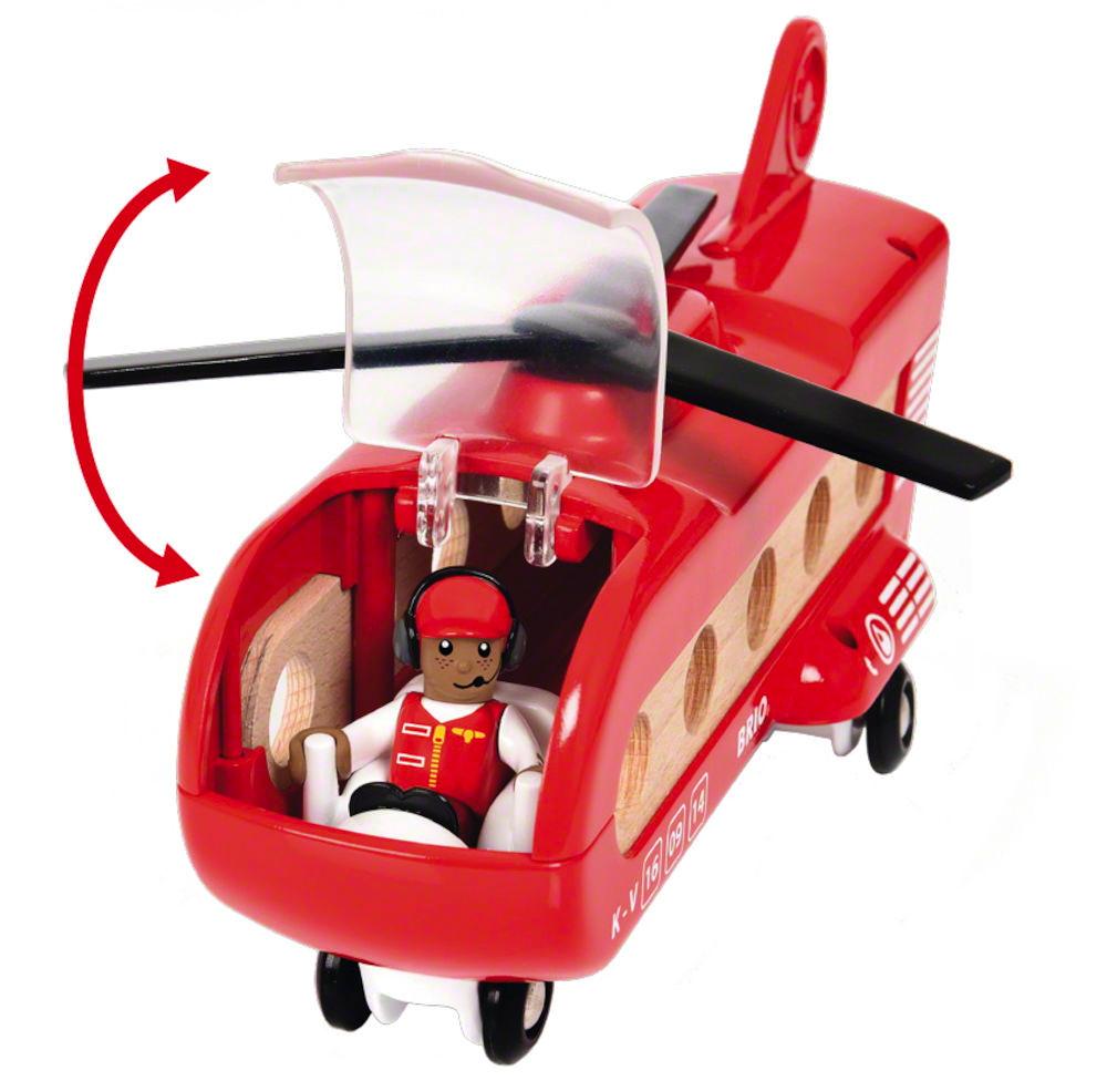 Brio World Eisenbahn Hubschrauber Transporthubschrauber 8 Teile 33886