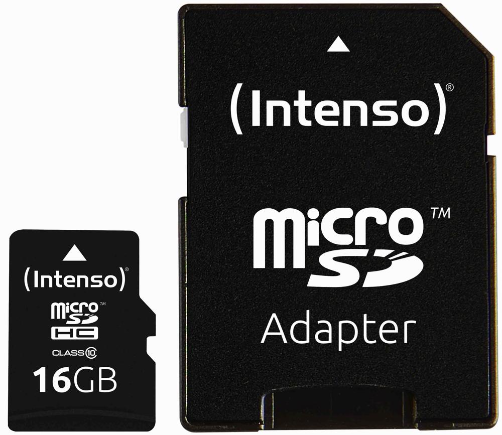 Intenso Micro SDHC Karte 16GB Speicherkarte Class 10