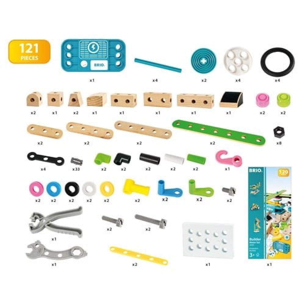 Brio Spielzeug Bausystem Builder Motor Konstruktions Set 120 Teile 34591