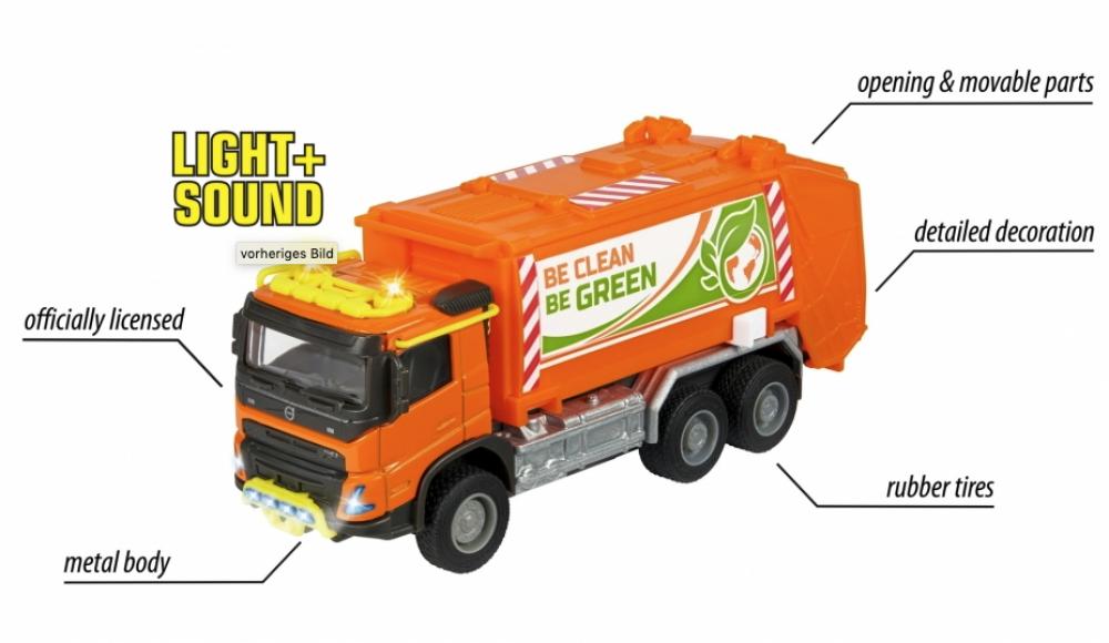 Majorette Spielzeugauto Müllwagen Grand Series Volvo Truck Garbge Collector 213743000