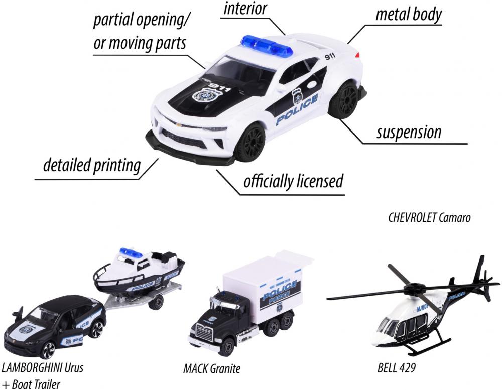 Majorette Spielzeugauto Polizei Police Force 4er Pack Giftpack 212053188